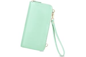 nuoku Wallet for Women Credit Card Holder Cell Phone Purse Sofa PU Leather Wallet with RFID Blocking Clutch Wristlet
