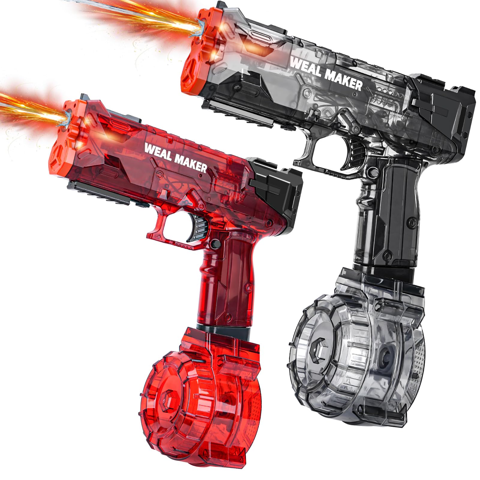 Photo 1 of Xikec 2P 2025 Upgraded Electric Water Gun with LED Flash and Type-C Charging, Automatic Squirt Guns 25-30 FT Range, Realistic Water Pistol for Summer Outdoor Pool Party Kid Sprinkler Toys