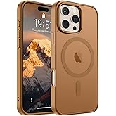 SUPFINE Magnetic for iPhone 16 Pro Max Case (Compatible with MagSafe) (Military Grade Drop Protection) Slim Translucent Matte Shockproof with Anti-Fingerprint Phone Case,Brown