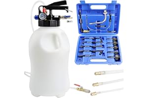 YSTOOL 10L Pneumatic Fluid Extractor Dispenser Set ATF Refill Tool Kit for Changing Oil in Engine Transmission Differential Transfer Case Gear Gearbox Power Steering Coolant with Pump, Blue Case