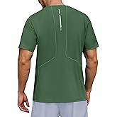 Men's UPF 50+ Sun Protection Athletic Shirts Short Sleeve Running Workout Gym Tshirts Quick Dry Swim Shirt for Rash Guard