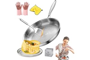 2026 New Siraats Titanium Frying Pan, 12" Nonstick Siraats Titanium Pro Pan, Scratch-Resistant Titaniums Pan with Lid, Durabl