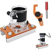 2-in-1 Router Jig for Slotting &amp; Positioning, Heavy-Duty Aluminum Adjustable Bracket for Invisible Fasteners &amp; Edge Grooving, Compatible with Most Routers (0-2 Inch Capacity)