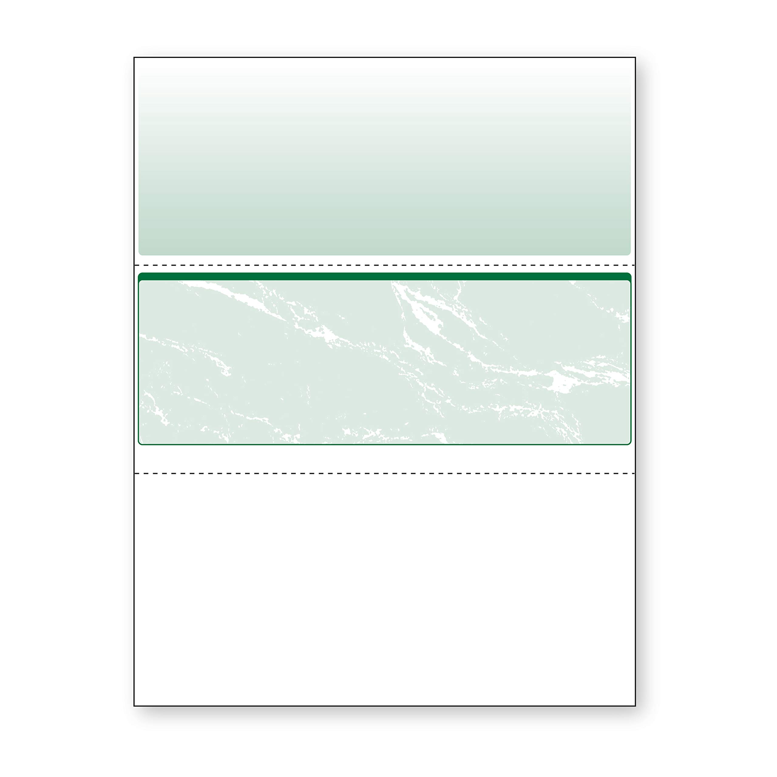 DocuGard Green Marble Middle Check, 8.5 x 11 Inches, 24 lb, 500 Sheets, 1 Check Per Sheet (04510)