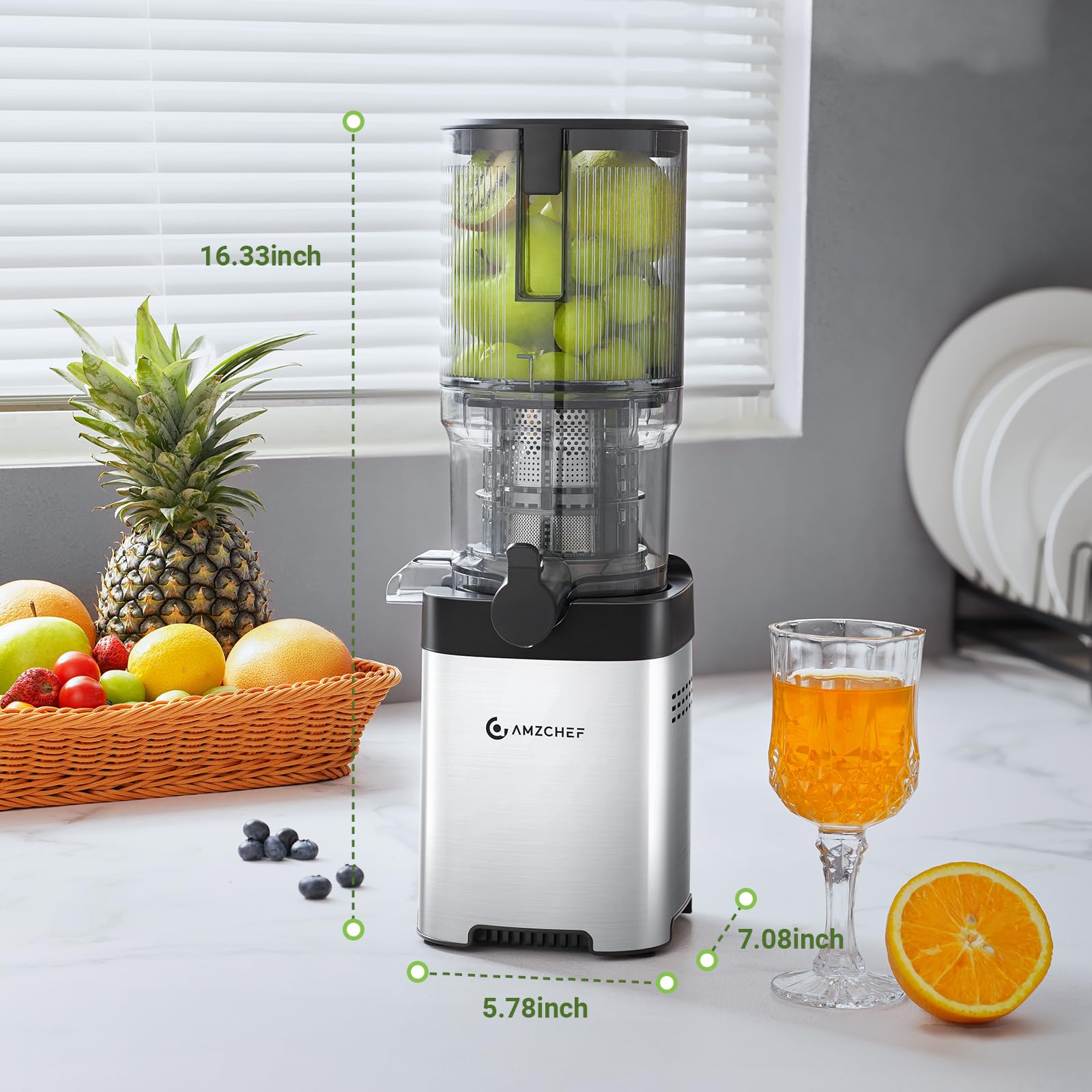 AMZCHEF Cold Press Juicer