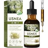 FIOLIVAD Usnea Tincture for Immune Support & Detox Cleanse, Dried Usnea Lichen Drops 5-in-1 Herbal Formula with Usnea barbata, Goldenseal & Echinacea Extract, High Absorption Liquid Supplement. 2oz