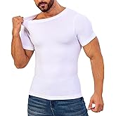 Daytain Mens Compression Shirt Shapewear Slimming Body Shaper Tummy Control Undershirt Gynecomastia Abs Abdomen Tank Tops