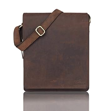 Leaderachi Mens Muskat Hunter Leather Messenger Bag - Lombardy