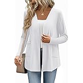 Zeagoo Lightweight Cardigan for Women 2026 Long Sleeve Open Front Casual Cardigans with Pockets