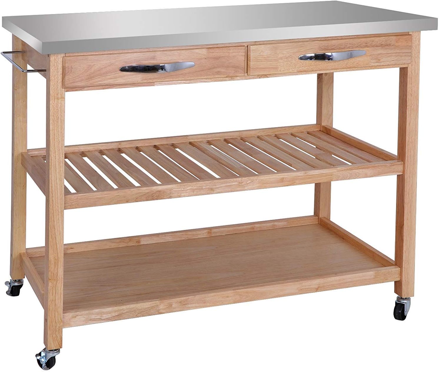 Amazon Com Super Deal Zenchef Rolling Kitchen Island Utility