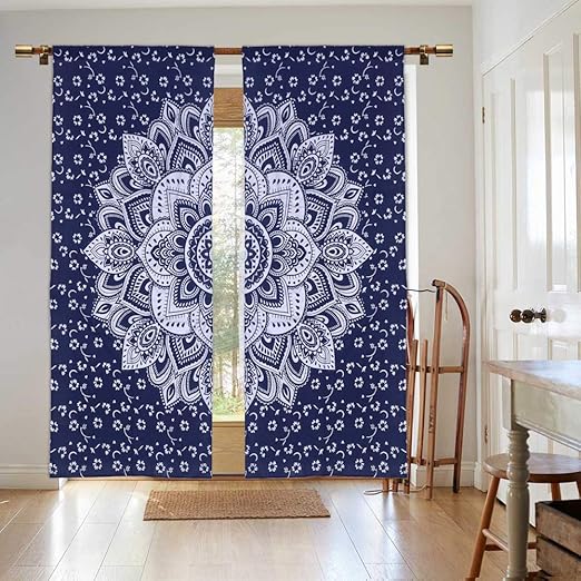 Amazon Com Madhu International Mandala Panel Curtain W41 X L88