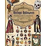 Vintage Halloween Ephemera Collection: 19 Sheets and Over 140 Pieces for Cut Out and Collage Projects, DIY Cards, Scrapbookin