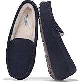 Project Cloud 100% Genuine Leather Slippers for Women - Fur Lined Outdoor Slippers for Women Footwear with Memory Foam - Stylish Womens Moccasin (Cathi)