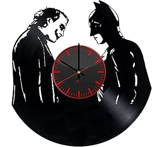 Joker y Batman DC Comics reloj de pared de disco de vinilo – Get único