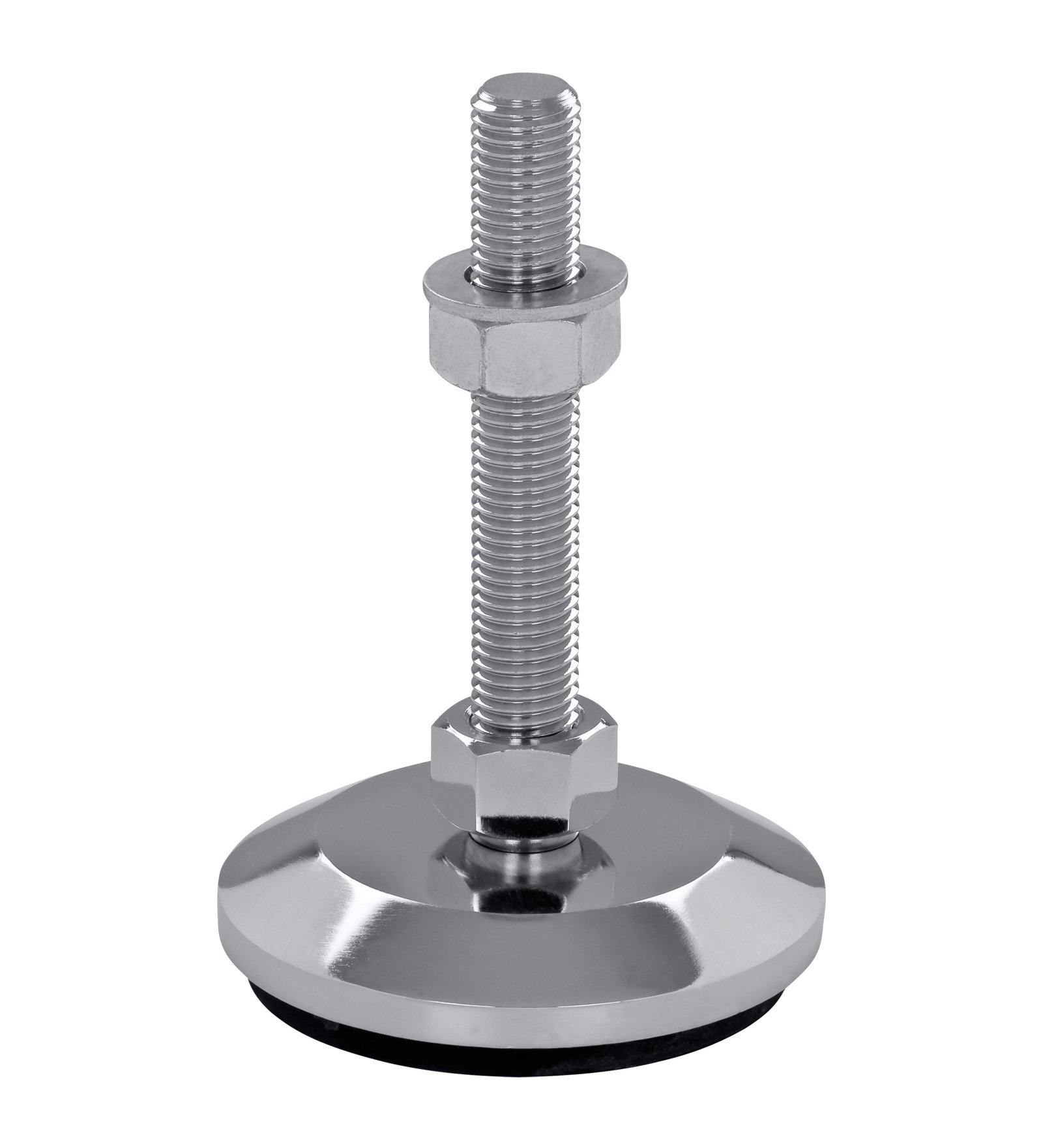 Vibration Damping Plate Chrome Soft Machine Jcmp 100 °C with Adjustable Height, Grey Cast NBR Ø 110 mm
