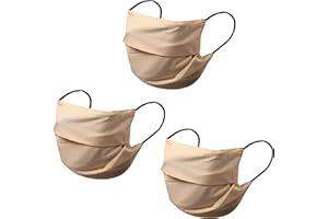 Touchstone soft cotton filter pocket nose bridge double layer face mask Reusable Machine Washable for men, women. (Pack of 3). White