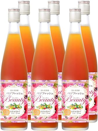 Amazon 酵素ドリンク ベジフレッシュビューティー 500ml 6本 国産原料 完全無添加 砂糖不使用 ファスティング ダイエット ジェイ メディックス 消化酵素