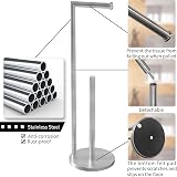Topsky Free Standing Toilet Paper Holder Stand Stainless Steel Silver 4 Jumbo view 5