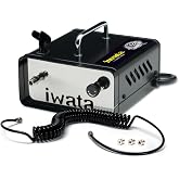 Iwata Ninja Jet Airbrush Compressor &ndash; 110-120V Quiet Compact Mini Air Compressor with Hose &amp; Adaptors &ndash; Maintenance-Free, Adjustable Pressure &ndash; For Hobbyists, Artists, Cake &amp; Model Painting