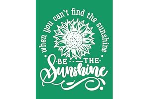 DGAGA Silk Screen Stencils,Sunflower Self Adhesive Silk Screen Stencils Reusable,Be The Sunshine Mesh Stencil for Chalk Paste Screen Printing Stencils for Painting on Wood,Chalkboard,Fabric,Art Craft