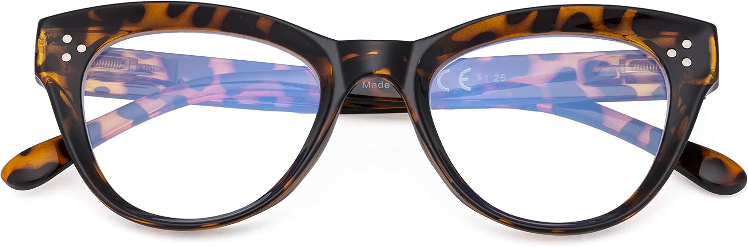 Eyekepper Large Cateye Design Reading Glasses Oversized Readers for Women Reading - Tortoise +4.00 - Image 3