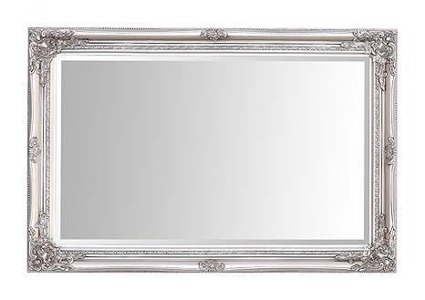 Select Mirrors 'Spiegel Rhone Spiegel, French, Vintage, Rococo Barock-Stil, Shabby Chic, Wandspiegel, silberfarben, 60 cm x 9