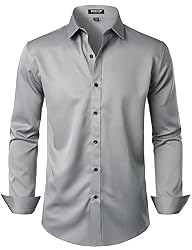 JEMITOP Men's Stretch Wrinkle Free Dress Shirts