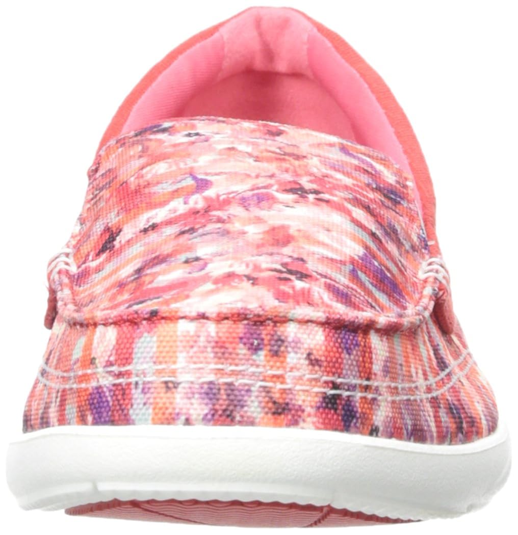 crocs women's walu ii striped floral loafers