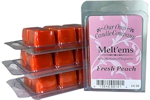 Our Own Candle Company Premium Wax Melt, Fresh Peach, 6 Cubes, 2.4 oz (4 Pack)