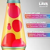 Lava Lamp 2493 Red Wax Yellow Liquid Decorative Base Cap 14.5 inch view 2