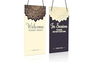 Putuo Decor Please Do Not Disturb Door Hanger Sign for Office, Welcome Door Sign for Office Business, 10x5 Inches PVC Double Sided Reversible for Therapists Office Clinic Treatment Plaque