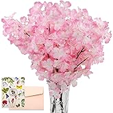 SNAIL GARDEN 2Pack Artificial Cherry Blossom Flowers, 19.7 Inch Silk Cherry Blossom Branches Faux Pink Cherry Blossom Stems Realistic & Lifelike for DIY Garden Home Hotel Wedding Party Decor