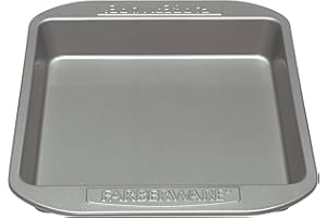 Farberware Nonstick Bakeware Nonstick Baking Pan / Nonstick Cake Pan, Square - 9 Inch, Gray