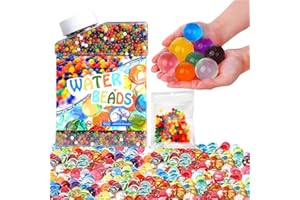 Jacisk Kit de perles florales 50 000 pièces et 300 grandes boules géantes colorées en gel, perles non toxiques pour remplissa