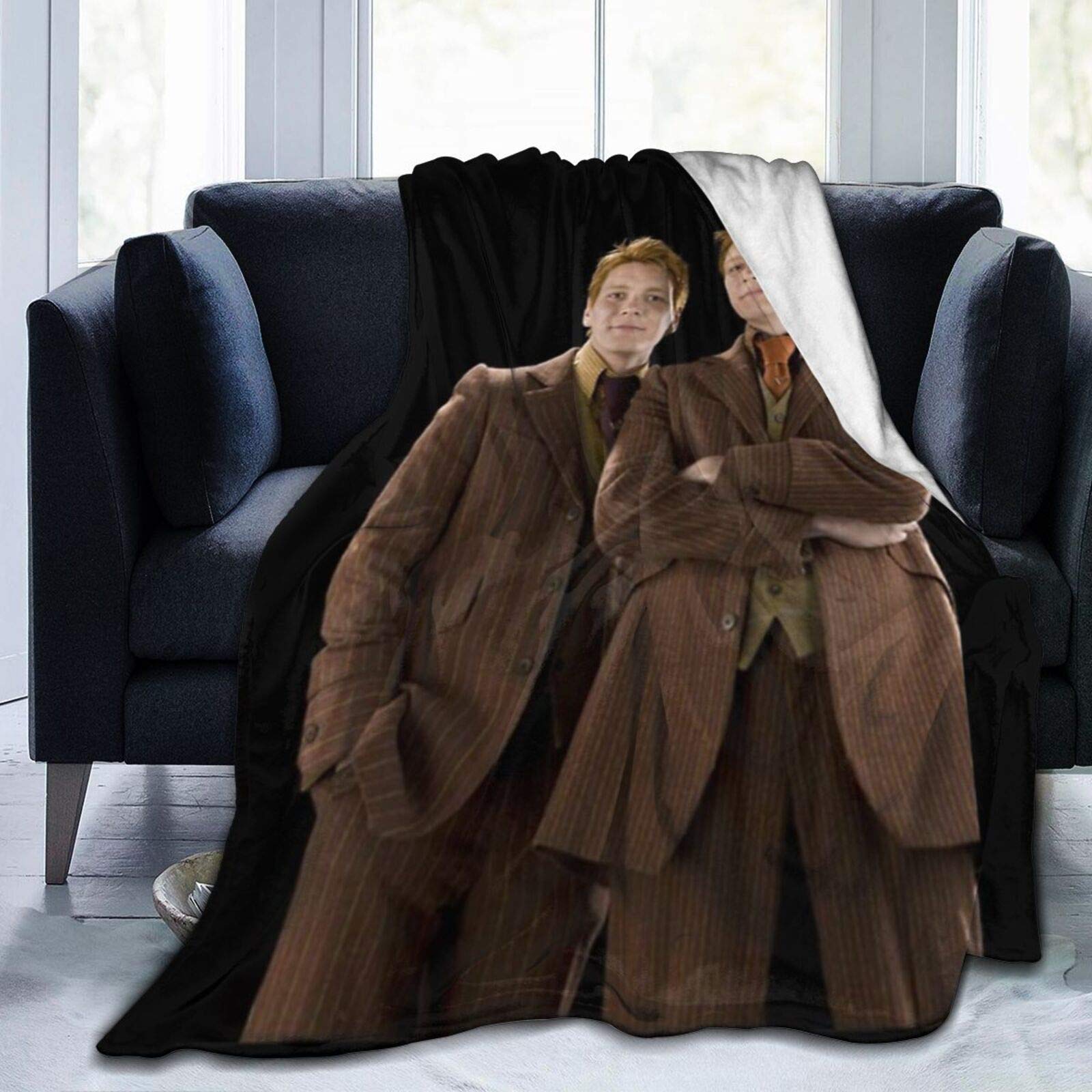Fred and George Weasley Soft and Comfortable Warm Fleece Blanket for Sofa, Bed, Office Knee Pad,Bed 