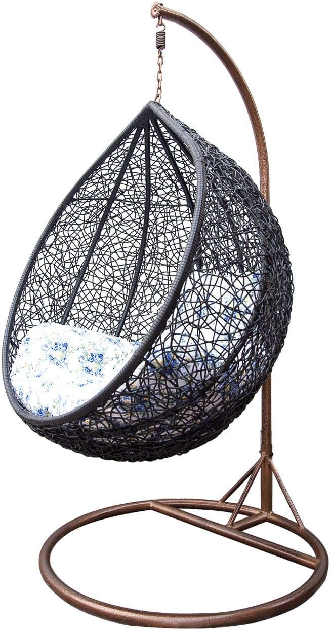 Smccvnvbv Hammock Chair Patio Hanging Egg Chair With Stand Swing Chair Porch Chaise Lounge Chair Rattan Wicker Hammock Chair With Deep Cushion Patio Lawn Garden Hammocks Stands Accessories G2 Publicidad Com