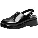 Coach Womens Sculpted C Platform Clog in Glazed Leather