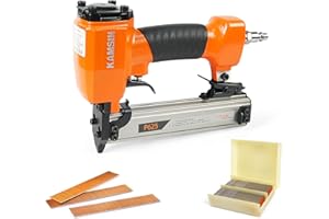 KAMSIN P625 23 Gauge Pneumatic Headless Pin Nailer Kit with 10,000 × 12mm Pin Nails, 10-25mm Leg Length Air Power Micro Pinne