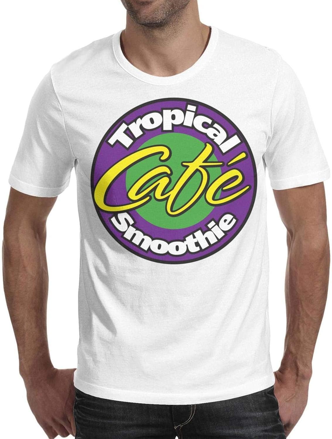 Short-Sleeve Cotton Tropical-Smoothie-Cafe- Tshirt for Men
