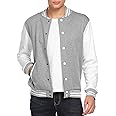 COOFANDY Men's Fashion Varsity Jacket Causal Slim Fit Cotton Letterman Baseball Bomber Jackets