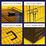 Dog Crates Plus Medium Foldable Dog Crate 30 Inch Two Doors Black view 3