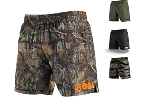 Iron Jiu Jitsu Hybrid Combat Shorts with Built-in Compression Liner for Jiu Jitsu, Grappling, MMA, and Wrestling