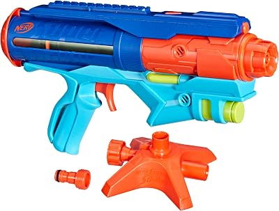Hasbro Nerf Super Soaker Power Drench, Blaster Giocattolo ad Acqua, per Bambini e Bambine dagli 8 Anni in Su, Riempimento Facile e Veloce, Blu, Arancio e Celeste