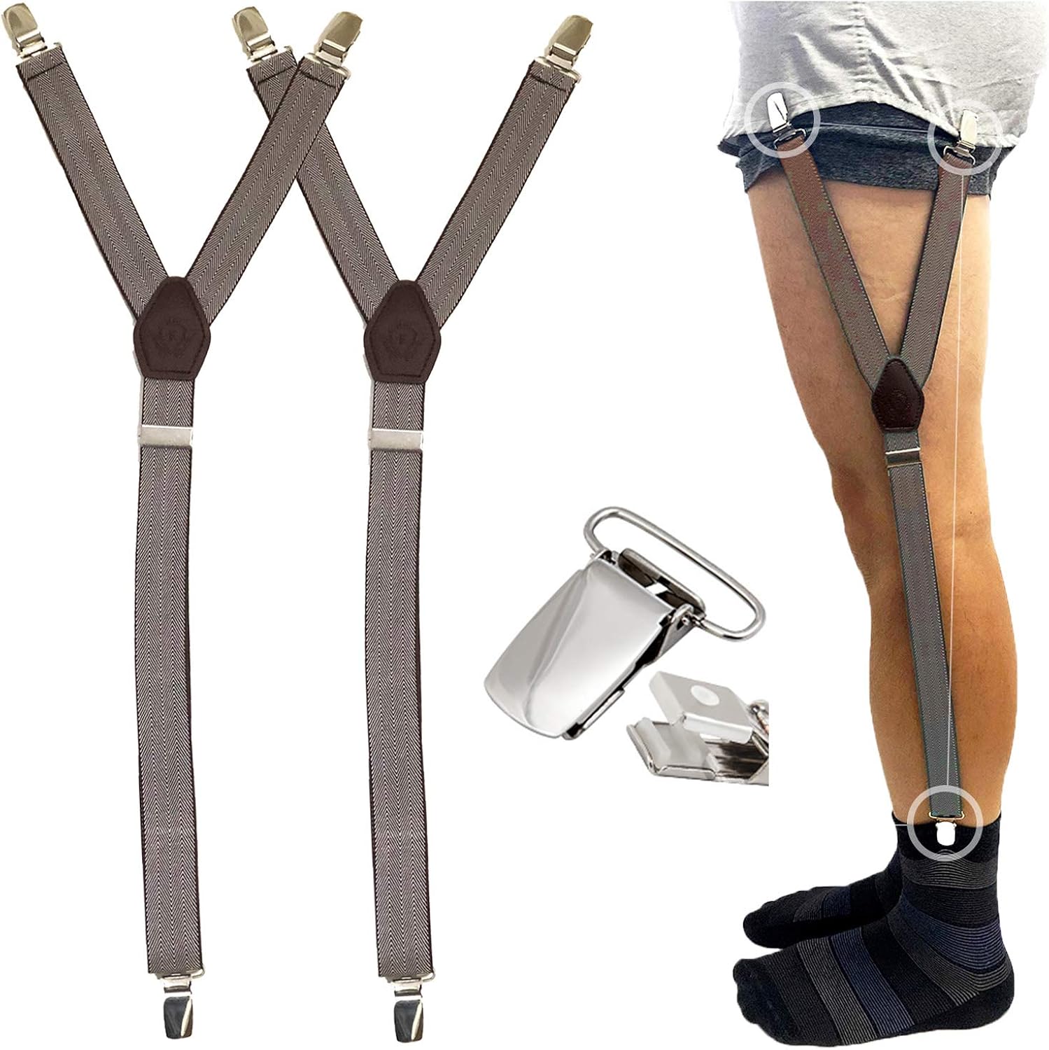 First Shirt Stays Men’s Shirt Stays Heavy Duty Military Adjustable