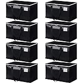 8 Pack Extra Large Moving Bags, Heavy Duty Storage Tote Bags, Travel Duffel Storage Bags, Foldable Moving House Storage Bags