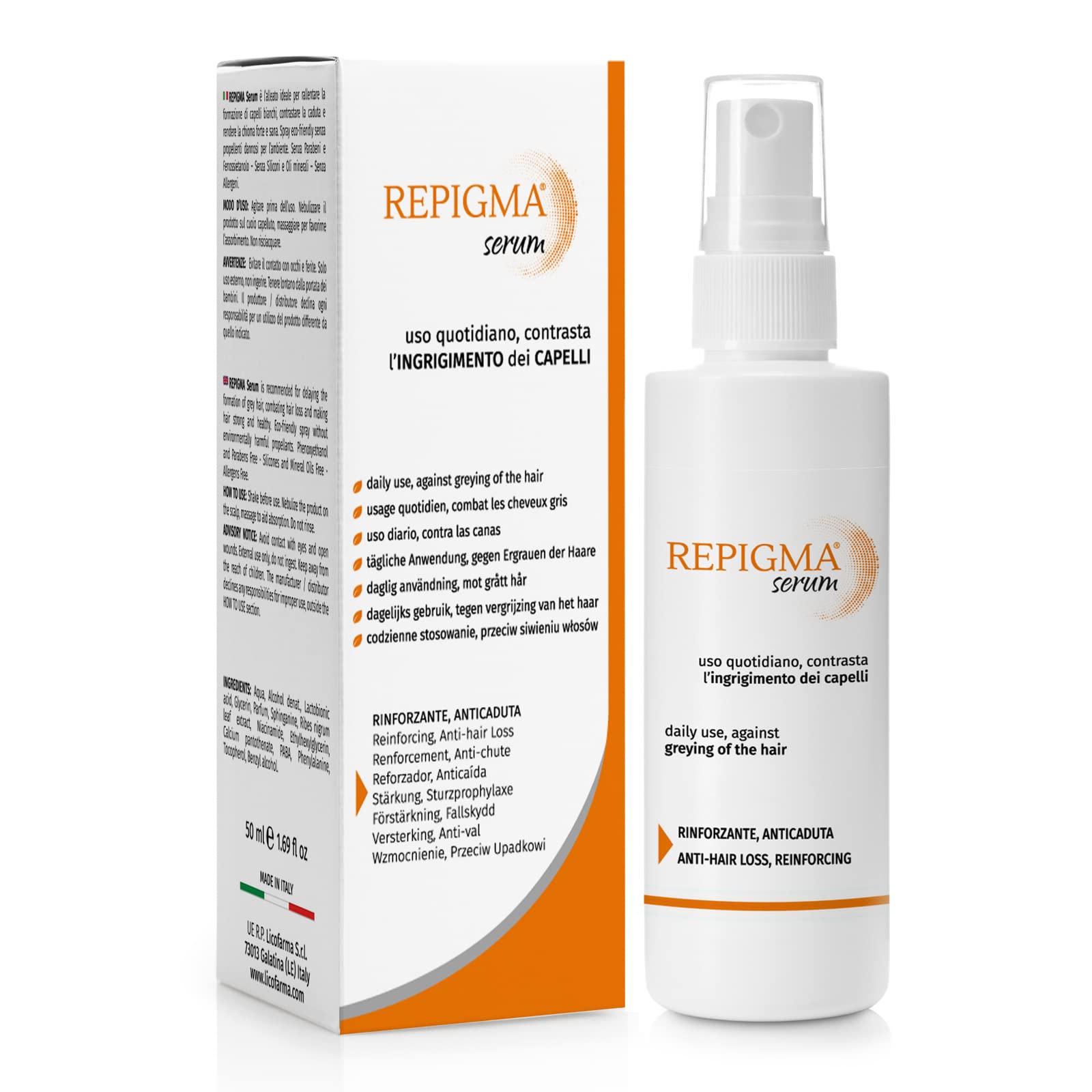 Repigma Serum Hair Serum Lotion | Strengthening | Anti-Hair Loss | Counteracts Graying Hair | 50 ml