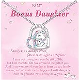 UPROMI To My Daughter/Granddaughter/Niece Unicorn Necklace, Valentines Birthday Gifts