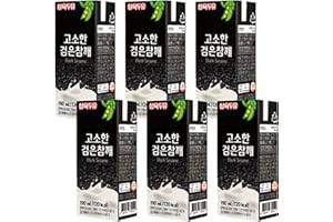 OHMARKET Sahmyook Korean Black Sesame Soymilk - 6.4oz (Pack of 6)