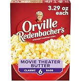 Orville Redenbacher&rsquo;s Popcorn, Movie Theater Butter Flavor, 3 oz., 6-ct | 3g fiber per serving; gluten-free; Movie Theater Butter flavor; made with 100% whole grain kernels; great for movie night