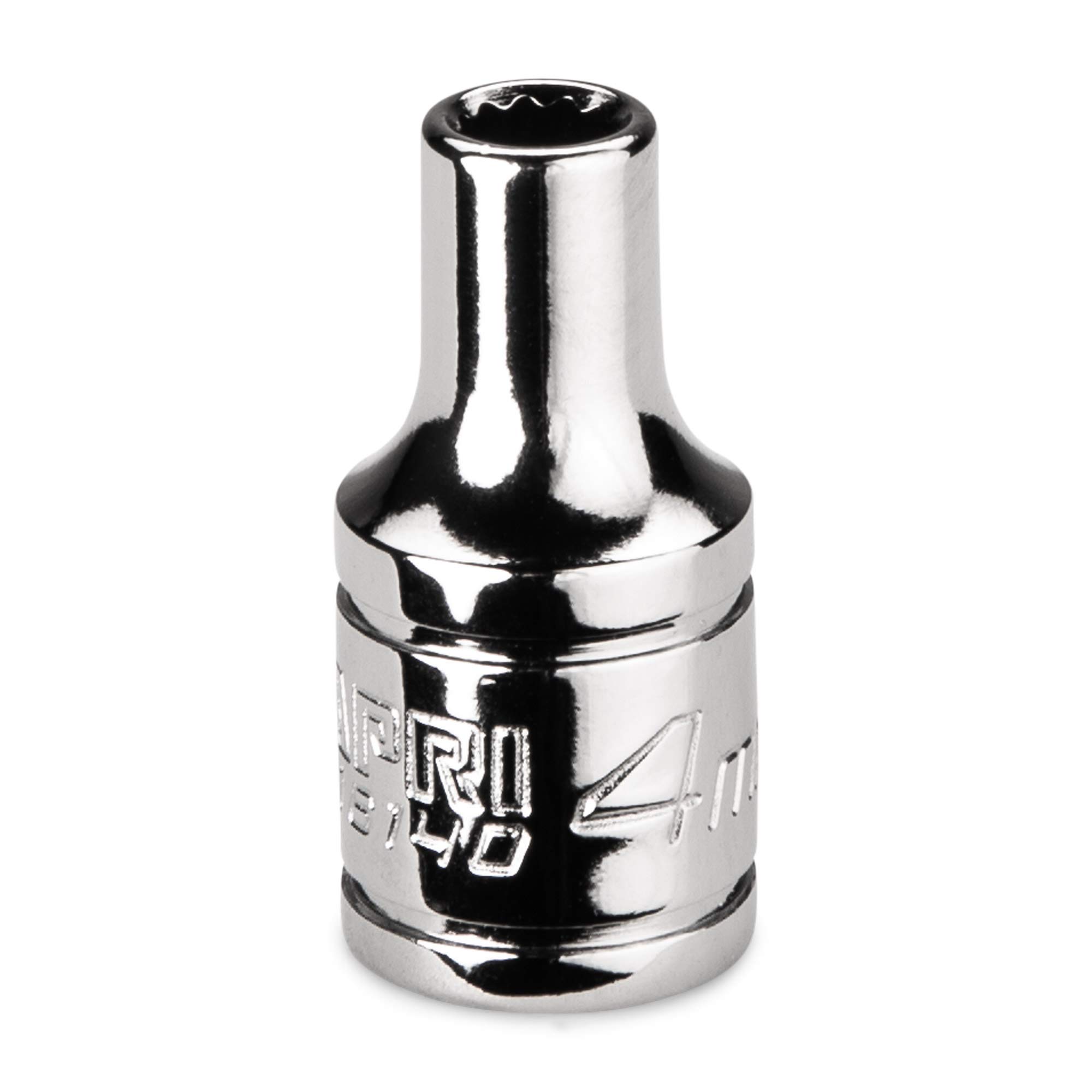 Capri Tools 4 mm Shallow Socket, 1/4